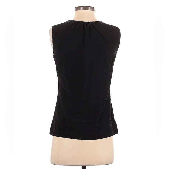 [ TORY BURCH ] Black Tie Neckline Sleeveless Blouse : Like New : 4 - Picture 7 of 7
